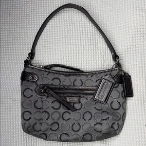 Coach Gray Patterned Hand Bag w/Detachable Shoulder Straps - 280204E